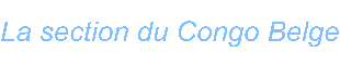 La section du Congo Belge